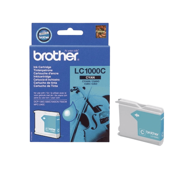 Brother LC1000C cyan original blækpatron 400 sider (LC-1000C)