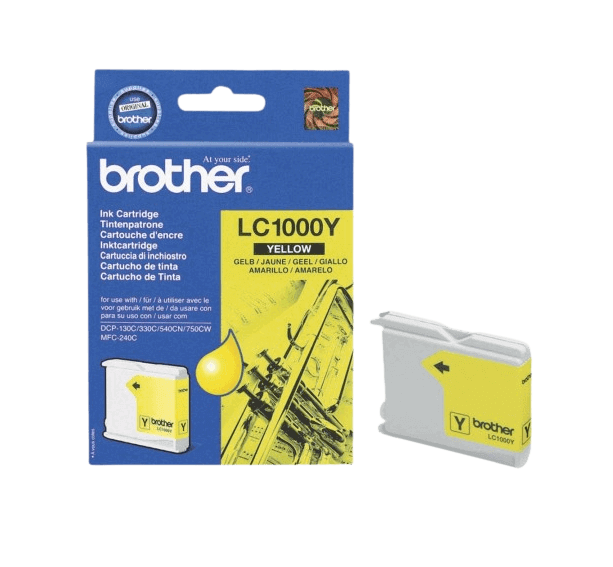 Brother LC1000Y gul original blækpatron 400 sider (LC-1000Y)