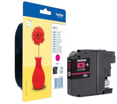 Brother LC121M magenta original blækpatron 300 sider (LC-121M)