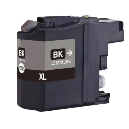 Brother LC127BK XL sort kompatibel blækpatron 22 ml. (LC-127BK) 