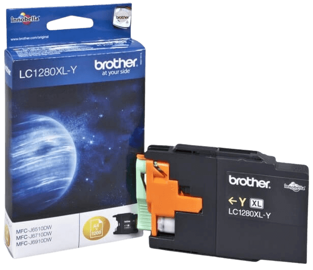 Brother LC1280Y XXL gul original blækpatron 1200 sider (LC-1280Y)
