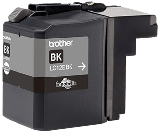 Brother LC12EBK sort original blækpatron 2400 sider (LC-12EBK)