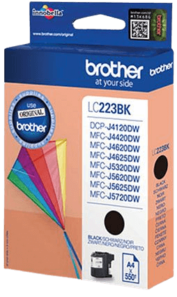Brother LC223BK sort original blækpatron 550 sider (LC-223BK)