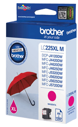 Brother LC225M XL magenta original blækpatron 1200 sider (LC-225M)