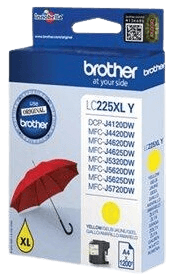 Brother LC225Y XL gul original blækpatron 1200 sider (LC-225Y)