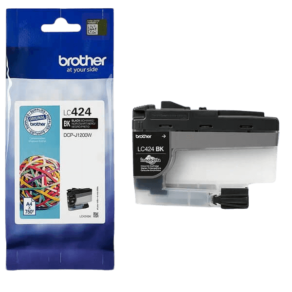 Brother LC424BK sort original blækpatron 750 sider
