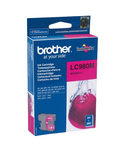 Brother LC980M magenta original blækpatron 5 ml. (LC-980M)