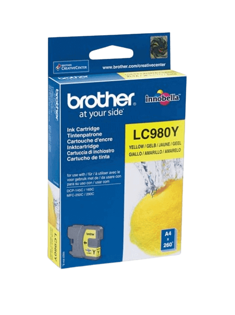 Brother LC980Y gul original blækpatron 5 ml. (LC-980Y)