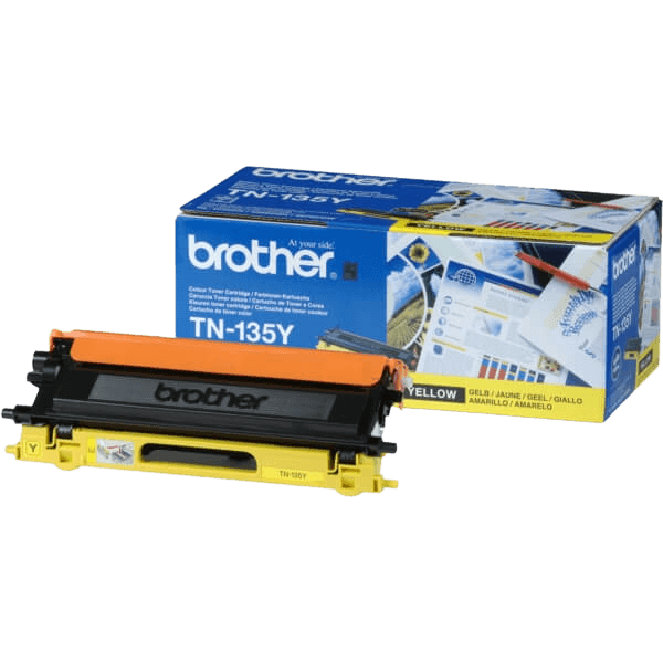 Brother TN135Y XL gul original toner 4000 sider (TN-135Y)