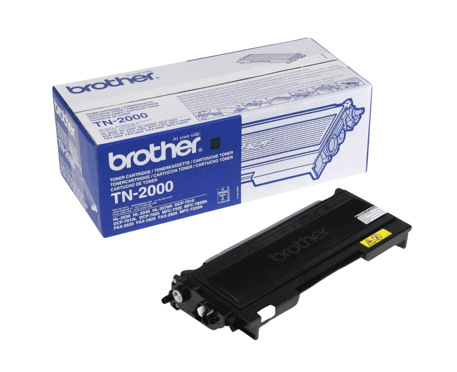 Brother TN2000 sort original toner 2500 sider (TN-2000)