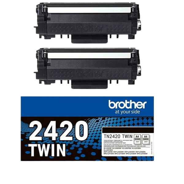 Brother TN2420TWIN sort original toner 6000 sider