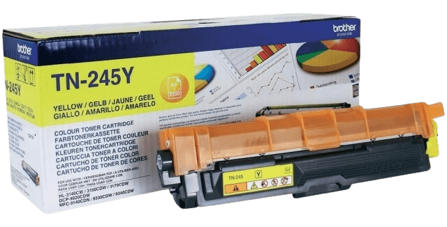 Brother TN245Y XL gul original toner 2200 sider (TN-245Y)