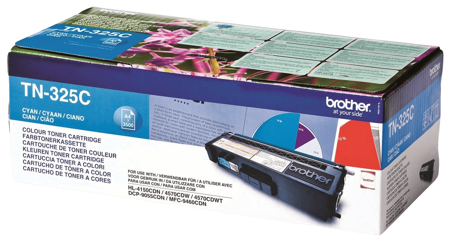 Brother TN325C XL cyan original toner 3500 sider (TN-325C)