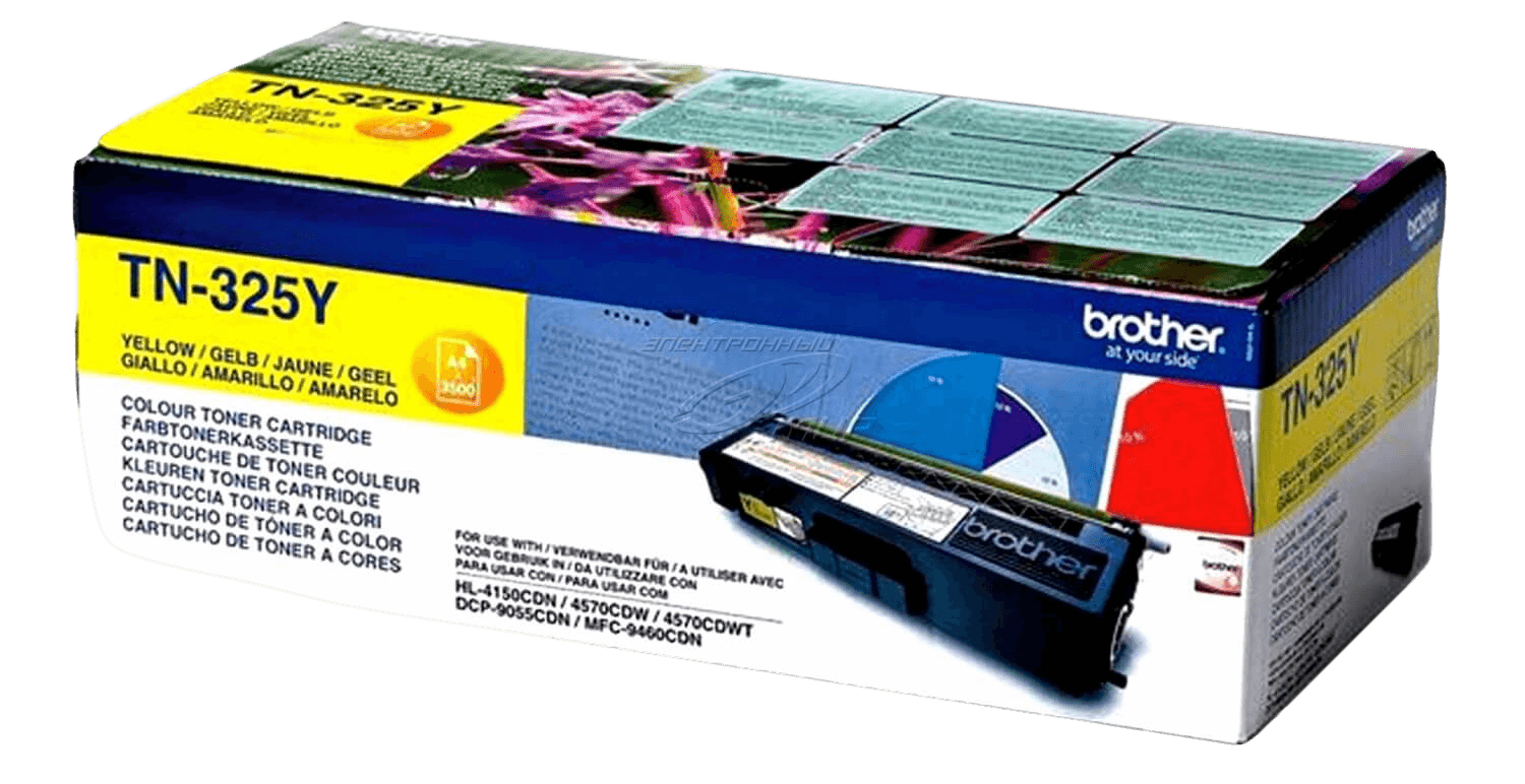 Brother TN-325Y gul original toner 3.500 sider