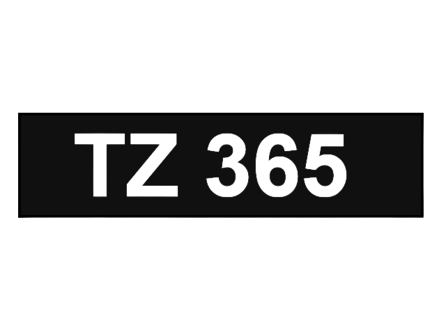 Brother TZe-365 36 mm x 8 m Hvid tekst / Sort tape kompatibel