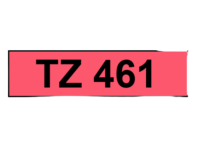Brother TZe-461 sort/rød kompatibel tape 36 mm x 8 m
