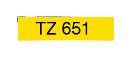 Brother TZe-651 sort/gul kompatibel tape 24 mm x 8 m