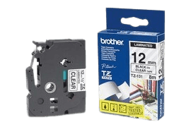 Brother TZe131 sort/klar original tape 12 mm x 8 m