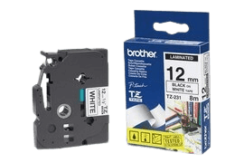 Brother TZe231 sort/hvid original tape 12 mm x 8 m