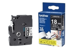 Brother TZe345 hvid tekst / sort original tape 18 mm x 8 m