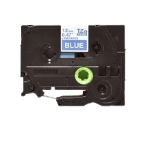 Brother TZe535 12 mm x 8 m Hvid tekst / Blå tape kompatibel (TZ535)
