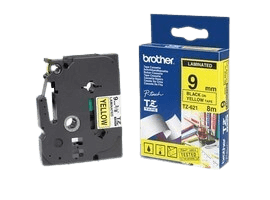 Brother TZe621 9 mm x 8 m Sort tekst / Gul tape original (TZ621)