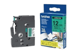 Brother TZe731 12 mm x 8 m Sort tekst / Grøn tape original (TZ731)