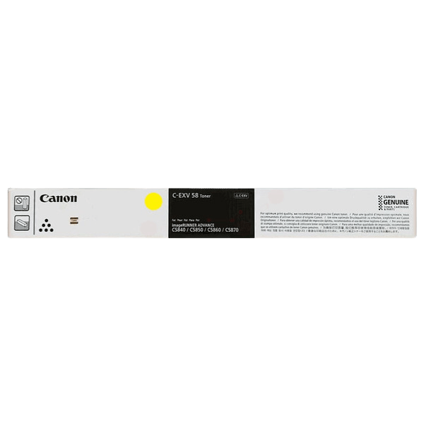 Canon C-EXV58 Y XL gul original toner 60000 sider (3766C002)