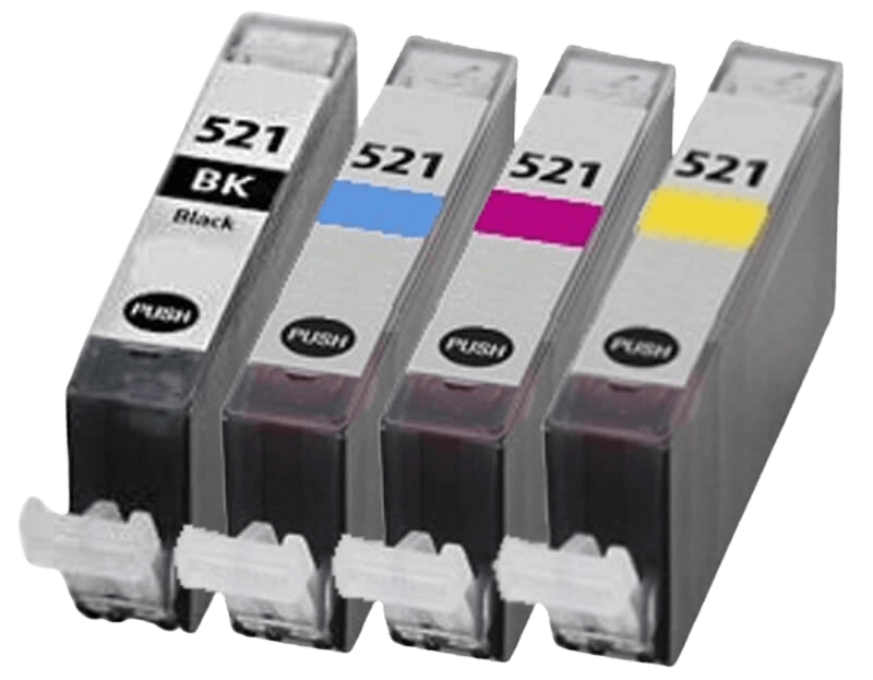 Canon CLI-521 4 stk. rabatpakke blækpatron 36 ml. - kompatibel