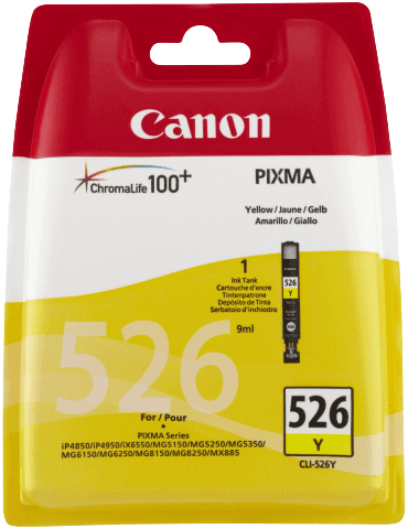 Canon CLI-526Y gul original blækpatron 9 ml. (4543B001)