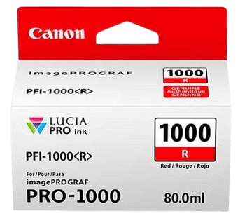 Canon PFI-1000R rød original blækpatron 80 ml. (0554C001)