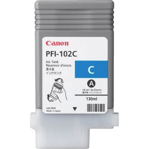 Canon PFI102C cyan original blækpatron 130 ml. (0896B001)