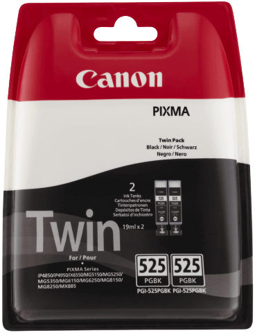 Canon PGI-525PGBKTP twin pack pigment sort original blækpatron 2 x 19 ml. (4529B010)