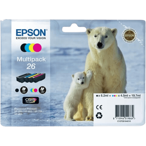 Epson 26 CMYK original multipack 19,7 ml. (C13T26164010)