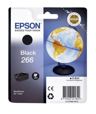 Epson 266 sort original blækpatron 5,8 ml. (C13T26614010)
