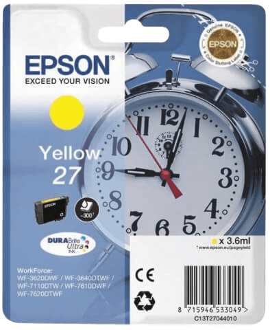 Epson 27 gul original blækpatron 3.6 ml. (C13T27044012)