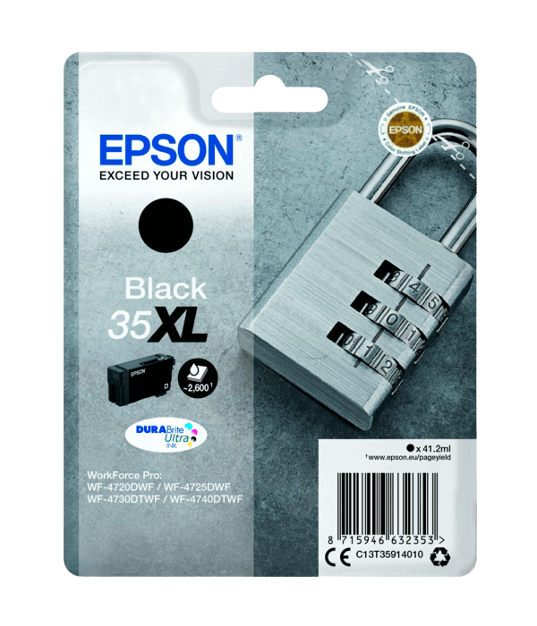 Epson 35 XL sort original blækpatron 41,2 ml. (C13T35914010)