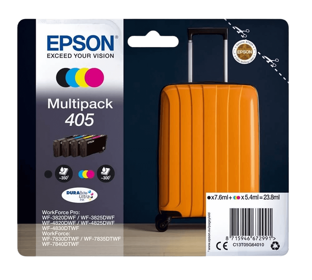 Epson 405 CMYK original multipack 1x 7.6 + 3x 5,4 ml. (C13T05G64010)