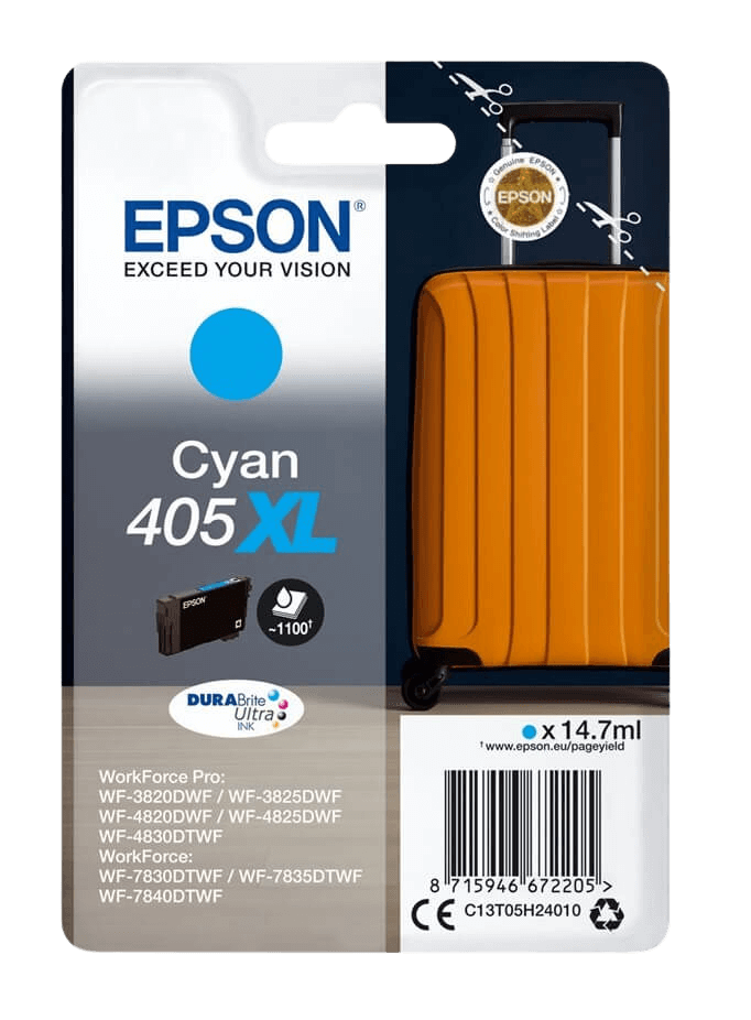 Epson 405XL cyan original blækpatron 14,7 ml. (C13T05H24010)