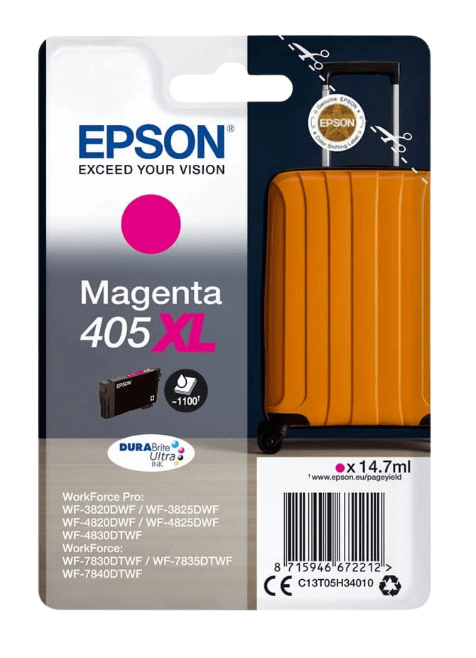 Epson 405XL magenta original blækpatron 14,7 ml. (C13T05H34010)