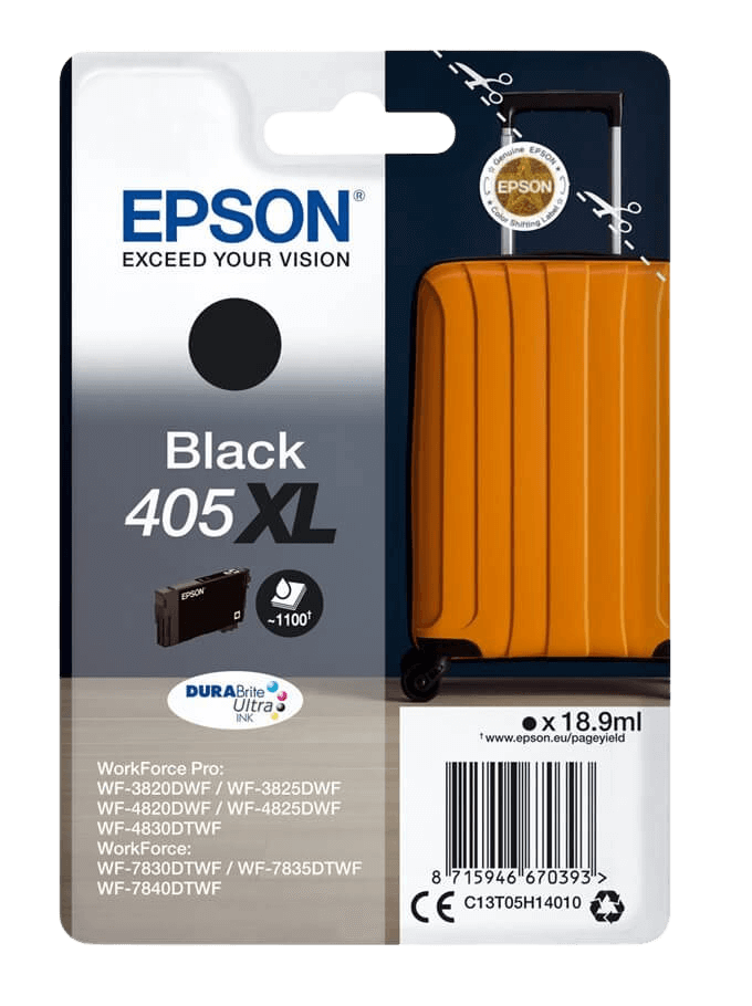 Epson 405XL sort original blækpatron 18,9 ml. (C13T05H14010)