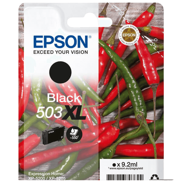 Epson 503XLBK sort original blækpatron 9,2 ml. (C13T09R14010)