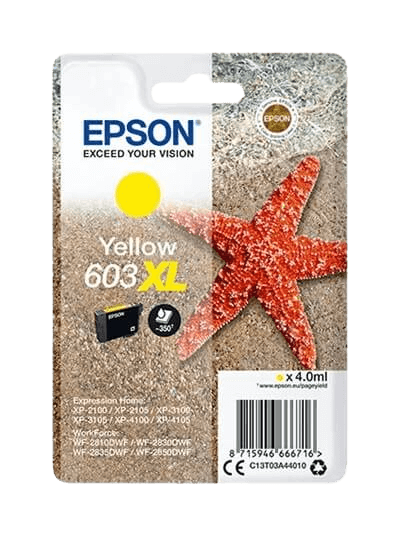Epson 603XL gul original blækpatron 4 ml. (C13T03A44010)