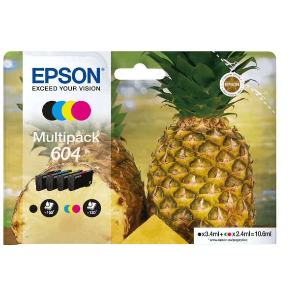 Epson 604 CMYK original multipack 3,4 + 3x 2,4 ml. (C13T10G64010)