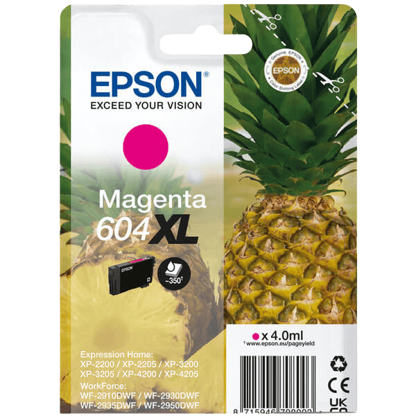 Epson 604XL magenta original blækpatron 4 ml. (C13T10H34010)