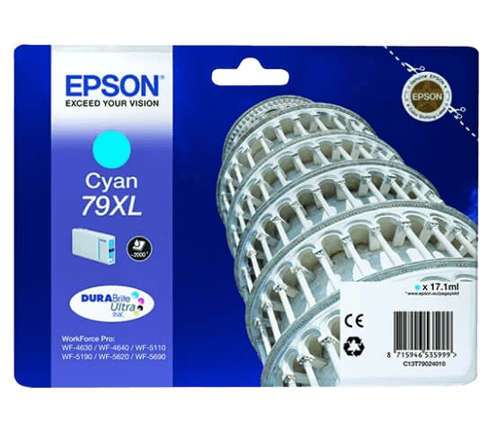 Epson 79 XL cyan original blækpatron 17 ml. (C13T79024010)