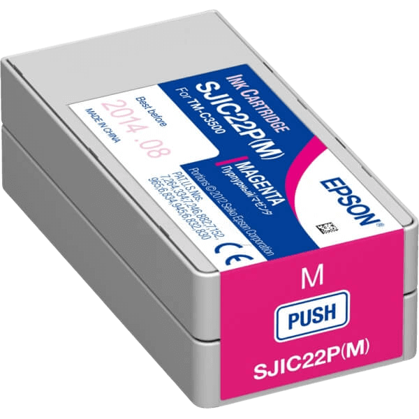 Epson SJIC22P magenta original blækpatron 32,5 ml. (C33S020603)