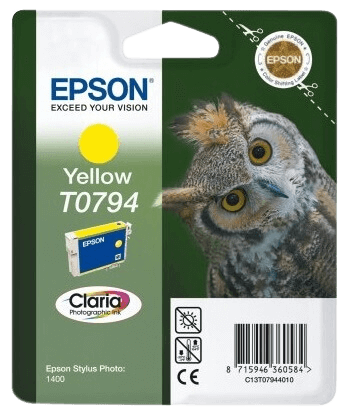 Epson T0794 XL gul original blækpatron 11,1 ml. (C13T07944010)