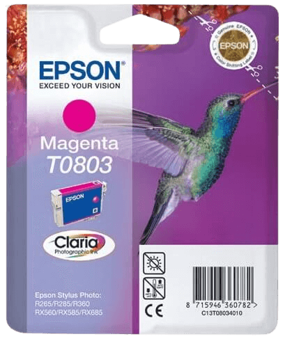Epson T0803 magenta original blækpatron 7,4 ml. (C13T08034011)