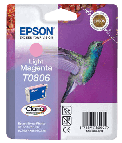 Epson T0806 lys magenta original blækpatron 7,4 ml. (C13T08064011)